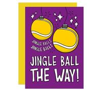 Funny Tennis Christmas Card, Wimbledon Card, Card for Friend, Card for Brother, Card for Sister, Grand Slam Card, Ball Pun Card, Ball Pun Christmas A6 Card (Tennis)