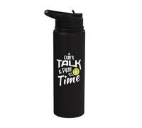 Funny Tennis Humor I Can't Talk and Play at the Same Time Stainless Steel Insulated Water Bottle