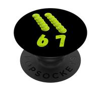 Funny tennis lover 6 7 meme tennis balls Gen Alpha slang PopSockets Adhesive PopGrip