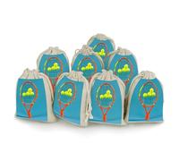 Funny Tennis Racquets And Tennis Balls 8 PCS Muslin Bags with Drawstring Sachet Bags Empty Small Cotton Drawstring Bag Muslin Reusable & Washable Cotton Bag for Herb Spice Candy Soap Jewelry Wedding G