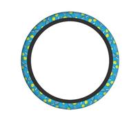 Funny Tennis Racquets and Tennis Balls -Print Best Non-Slip Steering Wheel Cover - Universal Fit For Cars, Suvs & Trucks - Thermal Protection Neoprene Grip