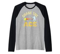 Funny Tennis Shirt Chase The Ace Tennis Player Tee Raglan Baseball Tee