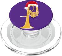 Funny Tenor Horn Humour from Santa for Brass Band Christmas PopSockets PopGrip for MagSafe