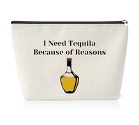 Funny Tequila Cosmetic Bag Drinking Lovers Gift for Women Tequila Drinker Gift Tequila Lovers Gift Weekend Bachelorette Party Gift Birthday Gift for Sister BFF Travel Cosmetic Pouch