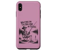 Funny Texas Fly Fishing Skeleton Waiting On Big One Fisher Case for iPhone XS Max