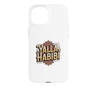 Funny Text Yalla Habibi Means Let's Go My Love Arabic Funny Case for iPhone 15