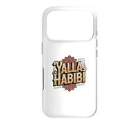 Funny Text Yalla Habibi Means Let's Go My Love Arabic Funny Case for iPhone 17 Pro