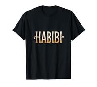 Funny Text Yalla Habibi Means Let's Go My Love Arabic Funny T-Shirt