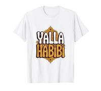 Funny Text Yalla Habibi Means Let's Go My Love Arabic Funny T-Shirt