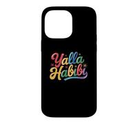 Funny Text Yalla Habibi Means Let's Go My Love Arabic habibi Case for iPhone 14 Pro Max