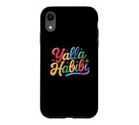Funny Text Yalla Habibi Means Let's Go My Love Arabic habibi Case for iPhone XR