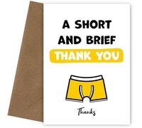 Funny Thank You Card Single – A Short & Brief Thank You Card Perfect for Friends, Teachers, Colleagues, Birthdays, Leaving Parties, and More Emotional Gift