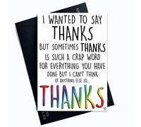 Funny Thank You Cards I Wanted to Say Thanks Friendship Card Thank You Card Friend Card Appreciation Cards Humour Cards Witty Banter PC520