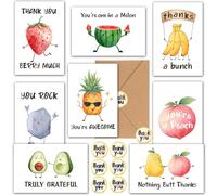 Funny Thank You Cards wtih Envelopes, 32 Pack Greeting Note Cards, Bulk Boxed Set Assortment Blank Notecards Card for Employee Teachers Friends Business Coworker Gratitude Appreciation