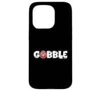 Funny Thanksgiving Cute Cartoon Turkey Head Gobble Case for iPhone 15 Pro