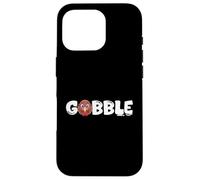 Funny Thanksgiving Cute Cartoon Turkey Head Gobble Case for iPhone 16 Pro