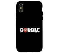 Funny Thanksgiving Cute Cartoon Turkey Head Gobble Case for iPhone X/XS