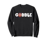 Funny Thanksgiving Cute Cartoon Turkey Head Gobble Sweatshirt