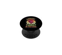 Funny Thanksgiving Fall Autumn Coolest Turkey In The Flock PopSockets Adhesive PopGrip