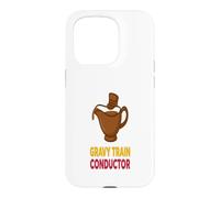 Funny Thanksgiving Gravy Train Conductor Humor Case for iPhone 15 Pro