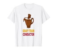 Funny Thanksgiving Gravy Train Conductor Humor T-Shirt