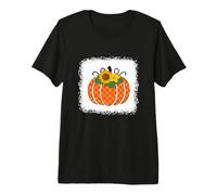 Funny Thanksgiving Orange Plaid Pumpkin Buffalo Women Girls Premium T-Shirt