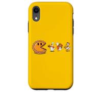 Funny Thanksgiving Pie Chase - Pac Pie Vs Ducks Fall Holiday Case for iPhone XR
