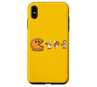 Funny Thanksgiving Pie Chase - Pac Pie Vs Ducks Fall Holiday Case for iPhone XS Max