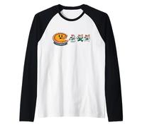 Funny Thanksgiving Pie Chase - Pac Pie Vs Snowmen Holiday Raglan Baseball Tee