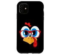 Funny Thanksgiving Turkey Boy Face Sunglasses Blue Eyes Case for iPhone 11