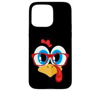 Funny Thanksgiving Turkey Boy Face Sunglasses Blue Eyes Case for iPhone 15 Pro Max