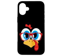 Funny Thanksgiving Turkey Boy Face Sunglasses Blue Eyes Case for iPhone 16 Plus