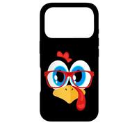 Funny Thanksgiving Turkey Boy Face Sunglasses Blue Eyes Case for iPhone 17 Pro