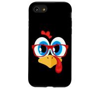 Funny Thanksgiving Turkey Boy Face Sunglasses Blue Eyes Case for iPhone SE (2020) / 7/8