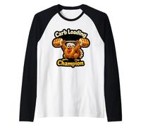 Funny Thanksgiving Turkey Carb Loading Champion Gym Workout Raglan Baseball Tee