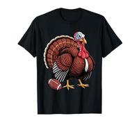 Funny Thanksgiving Turkey Football Game Day Humor T-Shirt