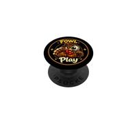 Funny Thanksgiving Turkey Fowl Play Detective Pun Humor PopSockets Adhesive PopGrip
