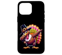 Funny Thanksgiving Turkey Pilgrim Hat Holiday Humor Dabbing Case for iPhone 16 Pro Max
