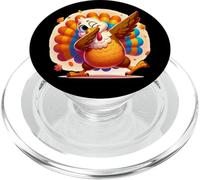 Funny Thanksgiving Turkey Pilgrim Hat Holiday Humor Dabbing PopSockets PopGrip for MagSafe