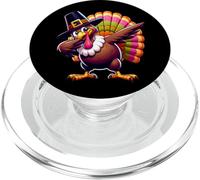 Funny Thanksgiving Turkey Pilgrim Hat Holiday Humor Dabbing PopSockets PopGrip for MagSafe