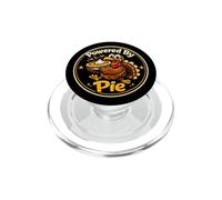 Funny Thanksgiving Turkey Powered By Pie Pumpkin Humor PopSockets PopGrip for MagSafe