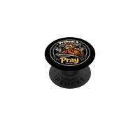 Funny Thanksgiving Turkey Preheat And Pray Nervous Oven Bird PopSockets Adhesive PopGrip