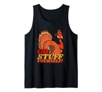 Funny Thanksgiving Turkey - Retro Style, Go Stuff Yourself Tank Top