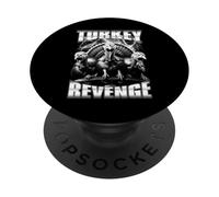 Funny Thanksgiving Turkey Revenge Vintage Bootleg Rap PopSockets Adhesive PopGrip