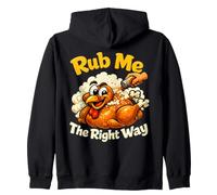Funny Thanksgiving Turkey Rub Me Seasoning BBQ Humor Zip Hoodie