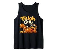Funny Thanksgiving Turkey Thigh Guy Pun Turkey Day Humor Tank Top