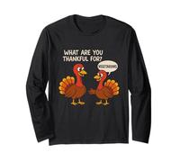 Funny Thanksgiving Turkey Vegetarian Funny Joke Men Women Long Sleeve T-Shirt