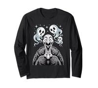 Funny Thanksgiving Tutkey and Halloween Ghosts Long Sleeve T-Shirt