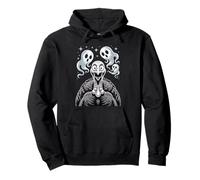 Funny Thanksgiving Tutkey and Halloween Ghosts Pullover Hoodie