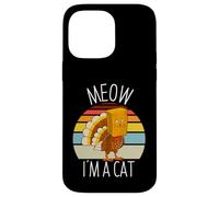 Funny Thanksgiving Women Men Kid Family Turkey Meow Fake Cat Case for iPhone 14 Pro Max